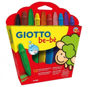 CERAS SUPER GIOTTO BEBE 10 COLORES+SACAP.