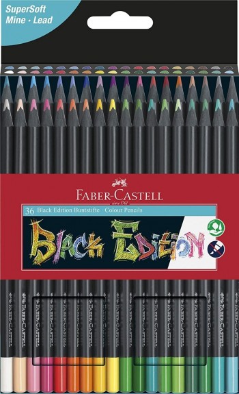 ESTUCHE 36 LAPICES COLORES BLACK EDITION FABER CASTELL