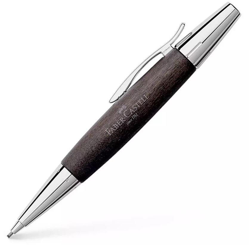PORTAMINAS FABER-CASTELL E-MOTION MADERA DE PERAL NEGRO