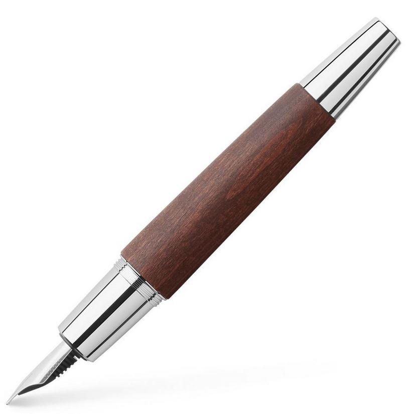PLUMA FABER-CASTELL E-MOTION PERAL MARRON OSCURO F