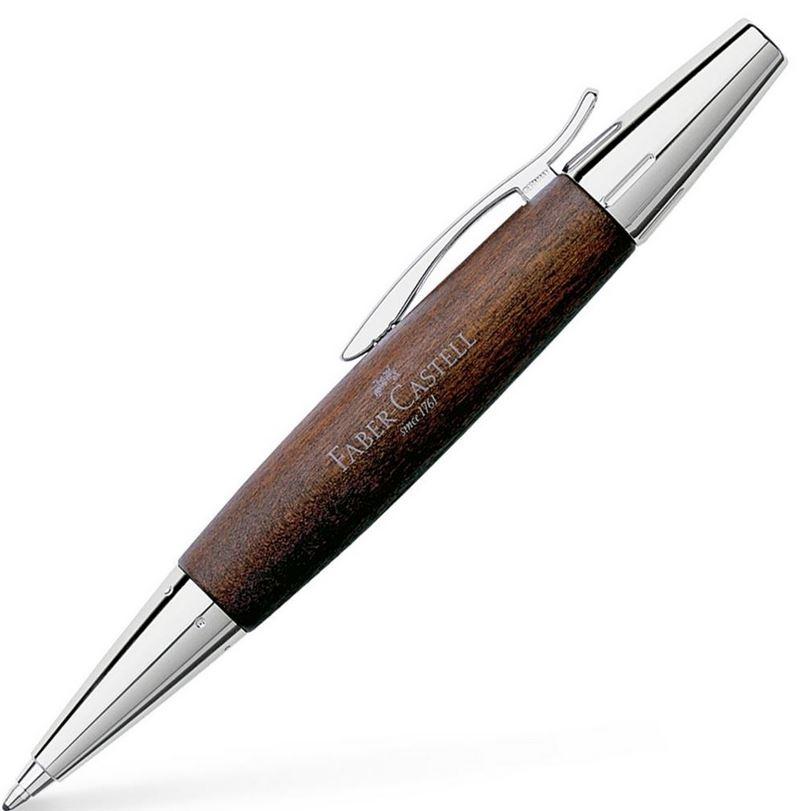 BOLIGRAFO FABER-CASTELL PERAL CROMO MARRON OSCURA