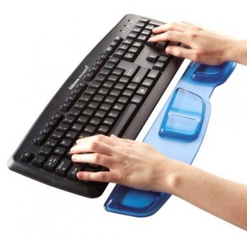 REPOSAMUÑECAS TECLADO GEL AZUL CANAL V FELLOWES
