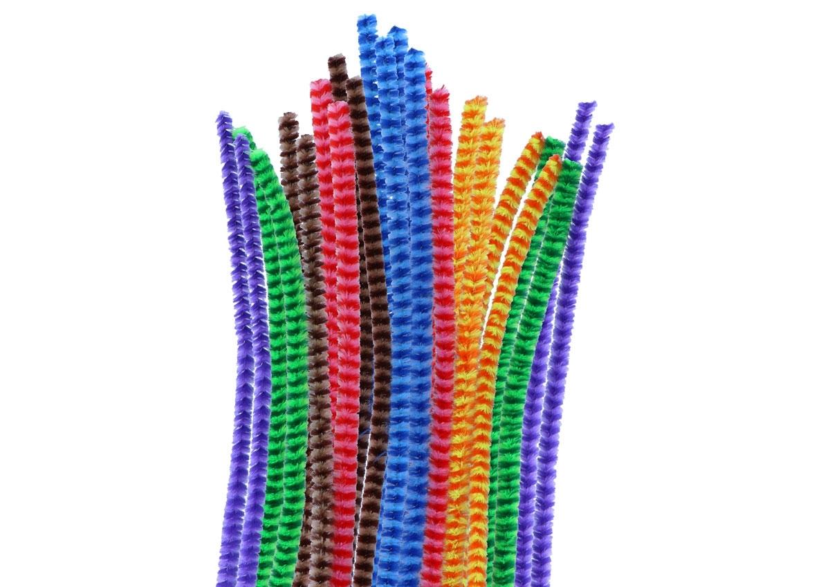 LIMPIAPIPAS CHENILLA MIX COLORES 8X30 25 UNIDADES