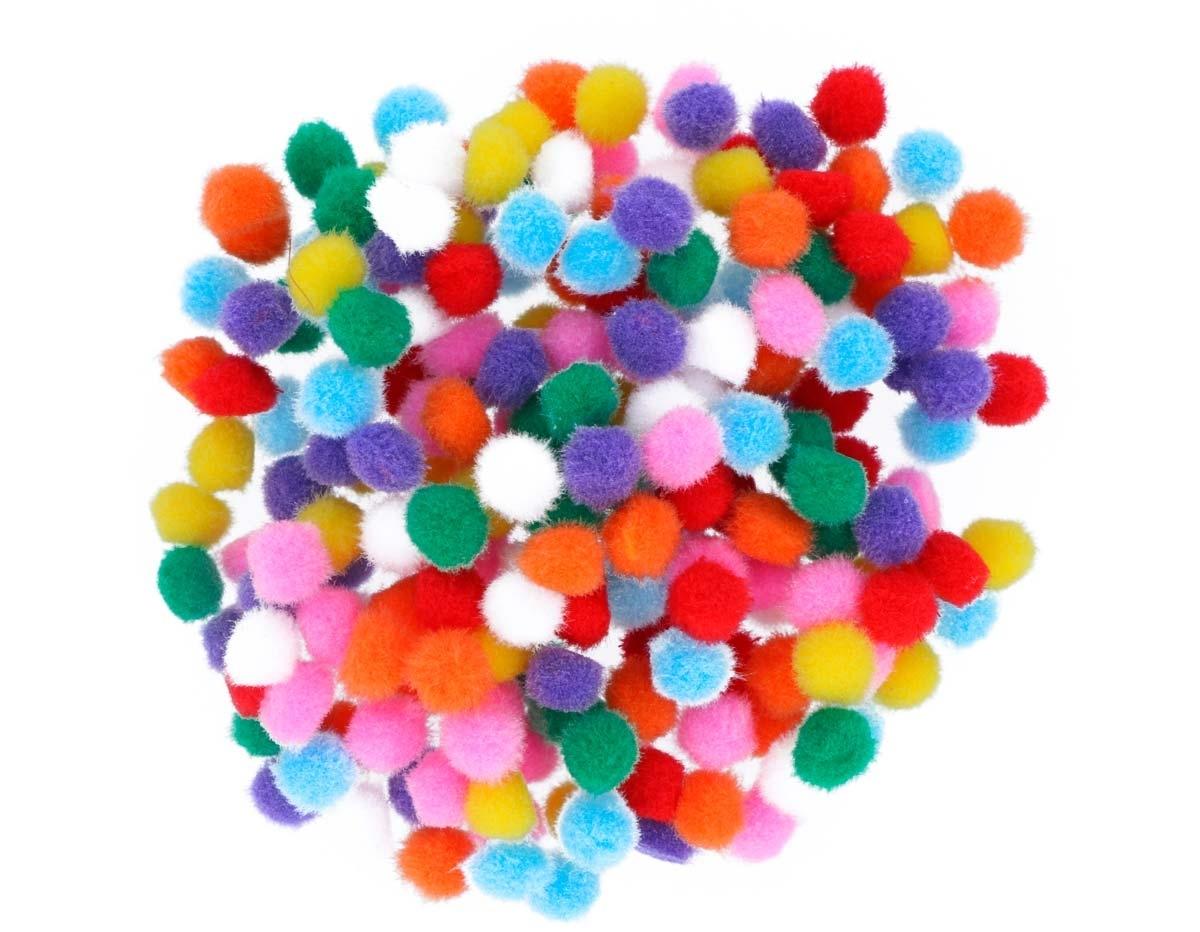POMPONES POLIPROPILENO MIX 10MM 200 UNIDADES