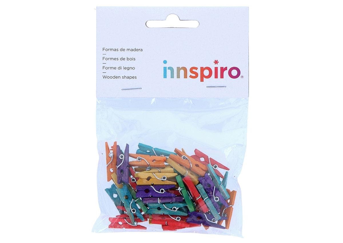 PINZAS MADERA MIX COLORES 25X3MM 45UND
