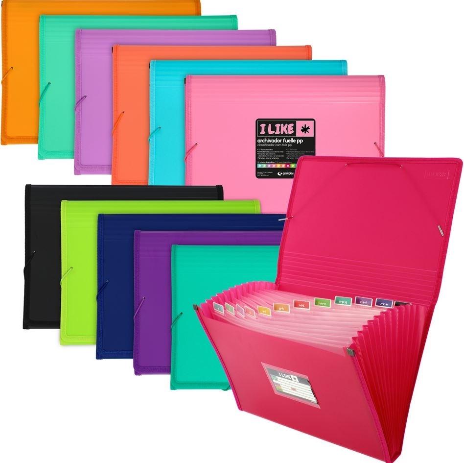 CARPETA CLASIFICACIÓN FUELLE PP MODELO I LIKE 13 SEPARADORES