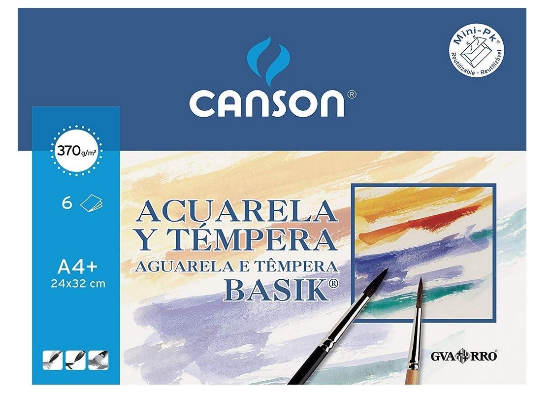 LAMINA ACUARELA A4+ PACK 6 U CANSON