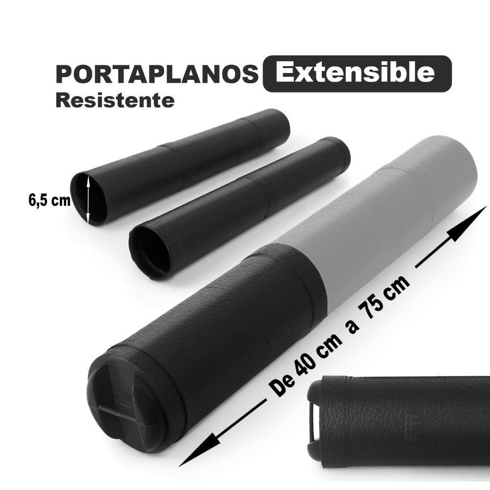 PORTAPLANOS EXTENSIBLES NEGRO 6,5 CM 40-75 CENTAURO