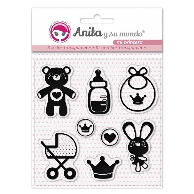 SELLOS TRANSPARENTES PACK 8 MI PRINCESA