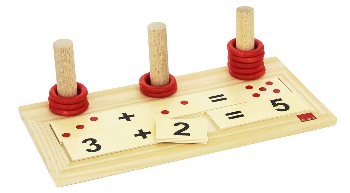 JUEGO SUMAS Y RESTAS MADERA