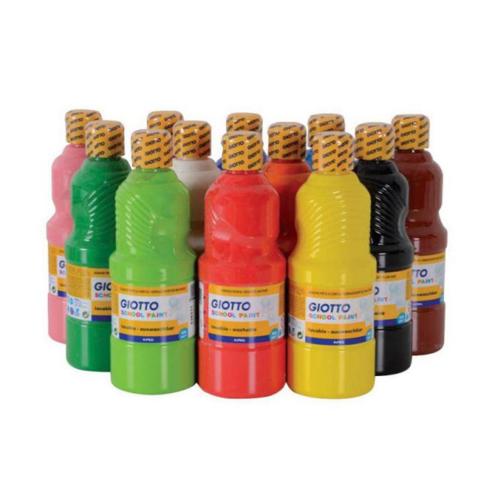 TEMPERA ESCOLAR 500 ml. GIOTTO LAVABLE