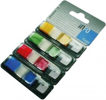 BANDERITAS INFO 12.5X43 MM. 4 COLORES