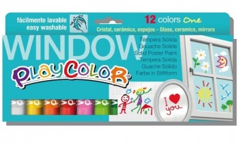 TEMPERA SOLIDA PLAYCOLOR ONE WINDOW 12 UDS.