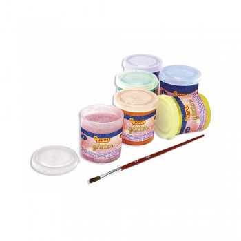 TEMPERA GLITTER PACK 6UDS JOVI 55ML