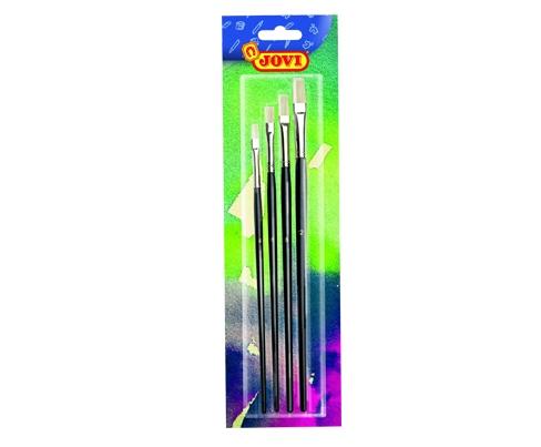 SET PINCELES PLANOS 4,6,8,12 JOVI