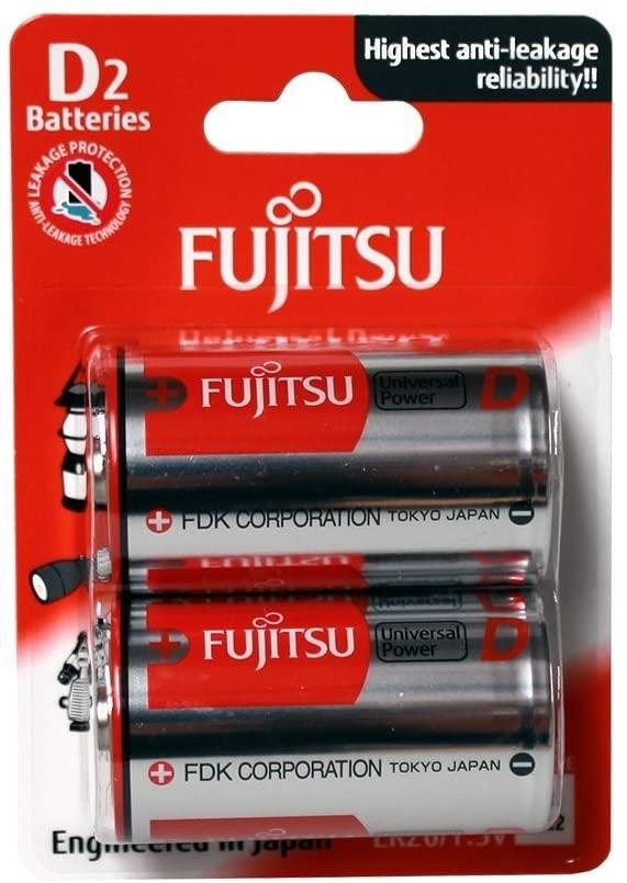PILAS FUJITSU LR20 D2 BLISTER-2 UNIDADES