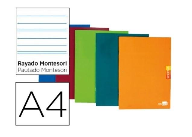 LIBRETA LIDERPAPEL A4 90gr 3,5mm MONTESSORI