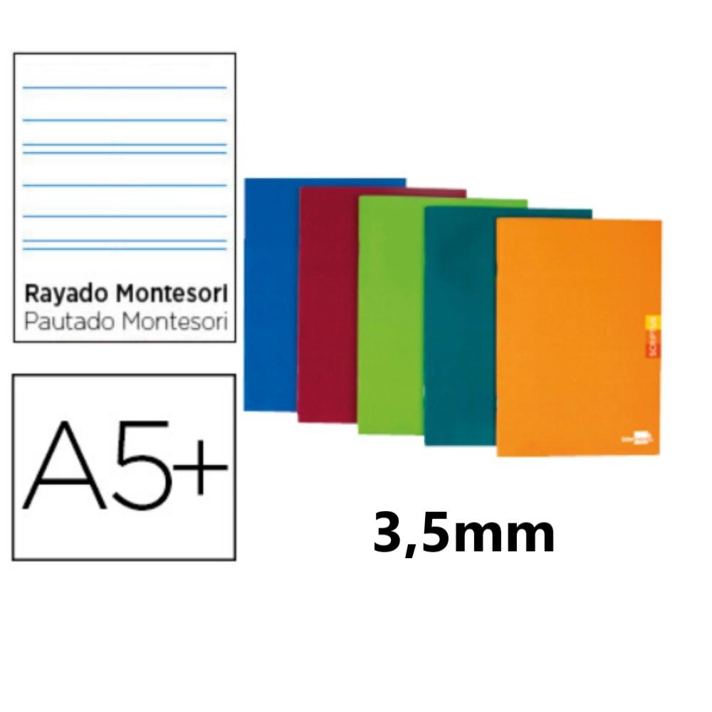 LIBRETA LIDERPAPEL A5 90gr 3,5MM 48H RAYADO MONTESSORI