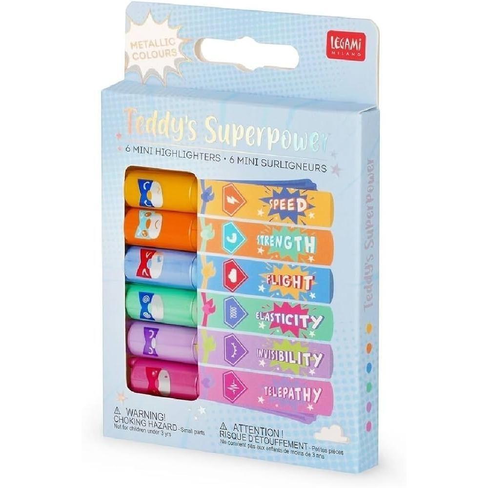 FLUORESCENTES SET 6 MINI TEDDY BEAR LEGAMI