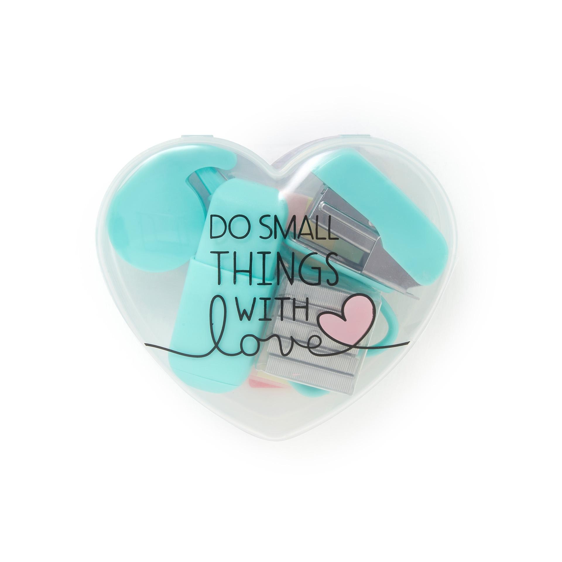 MINI SET PAPELERIA CORAZON