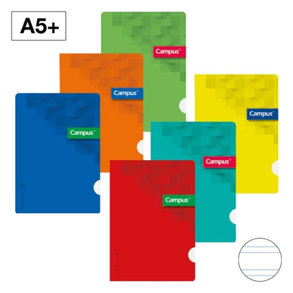 LIBRETA CAMPUS A5+ TAPA  PLASTICO 2 RAYA 2,5 MM 48H 90G