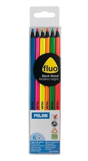 LAPIZ FLUORESCENTE 6 COLORES MILAN
