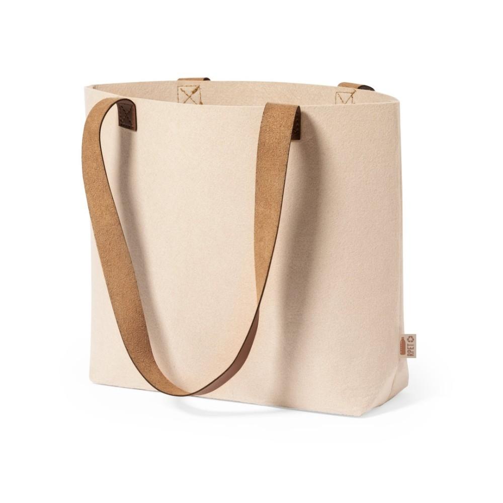 BOLSA FIELTRO NATURAL ASAS CUERO KOMPUL