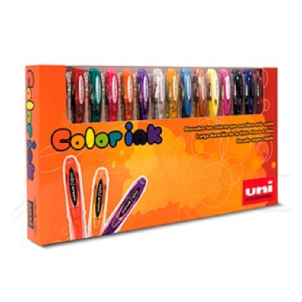 ESTUCHE BOLIGRAFO GEL UNIBALL SIGNO COLORINK 15 UDS
