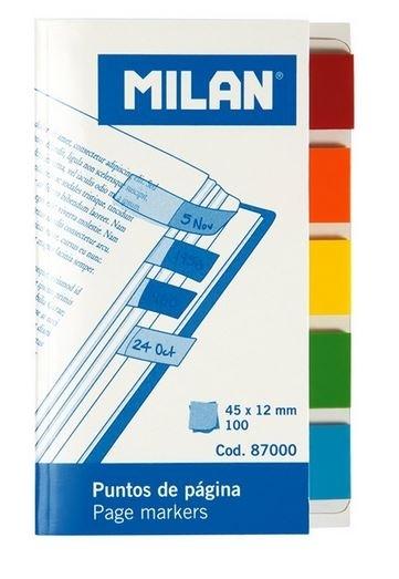 BANDERITAS 5 COLORES 45X12 TRANSPARENTE MILAN