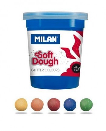 PASTA BLANDA MILAN 5 FRASCOS 142GR. GLITTER
