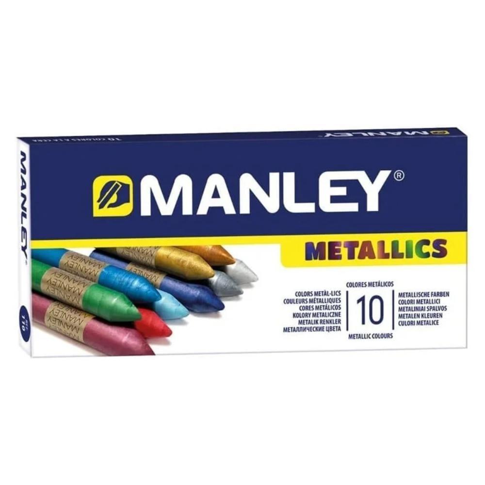 CERAS MANLEY 10 COLORES METALICOS