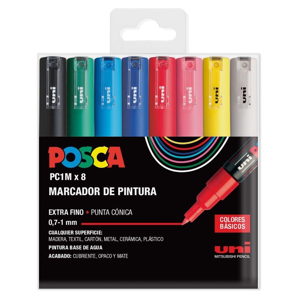 ESTUCHE BASIC 8 COLORES POSCA 1M