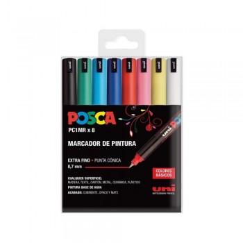 ESTUCHE BASIC 8 COLORES POSCA 1MR