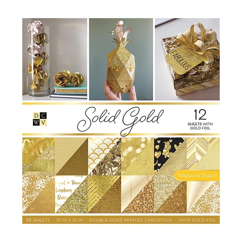 BLOCK 36 HOJAS DOBLE CARA 30X30 DCWV SOLID GOLD
