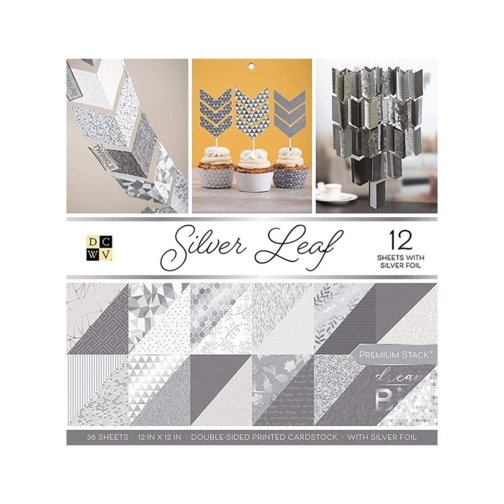 BLOCK 36 HOJAS DOBLE CARA 30X30 DCWV SILVER LEAF