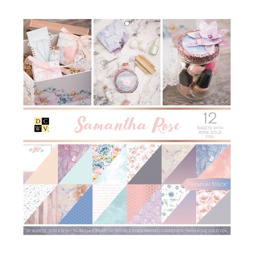 BLOCK 36 HOJAS DOBLE CARA 30X30 DCWV SAMANTHA ROSE