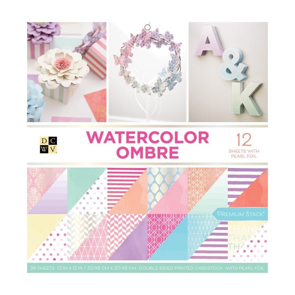 BLOCK 36 HOJAS DOBLE CARA 30X30 DCWV WATERCOLOR OMBRE