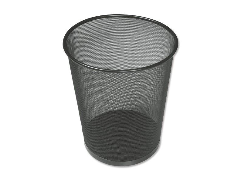 PAPELERA REJILLA METALICA NEGRA 24x34CM