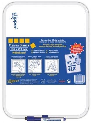 PIZARRA GRANDE BLANCA+1 ROTULADOR 35X25CM CLIPPER