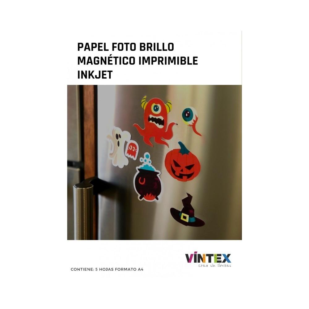 PACK 5 HOJAS PAPEL MAGNETICO IMPRIMIBLE BRILLANTE INKJET