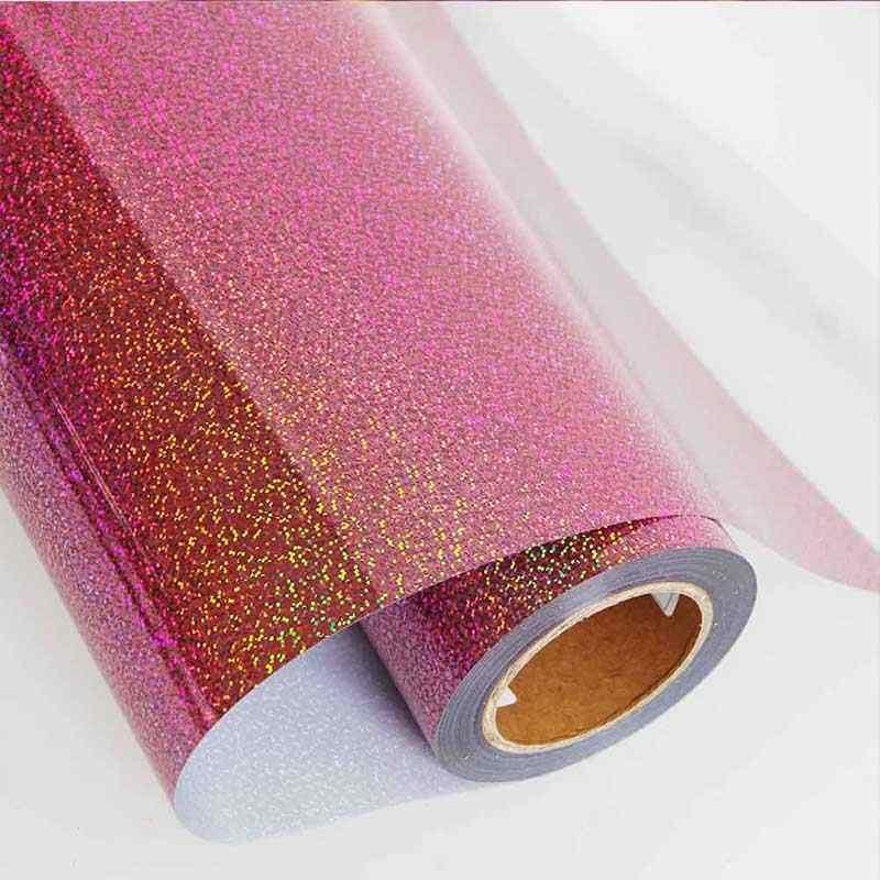 VINILO TEXTIL ROSA HOLOGRAFICO 0,25X1 MT