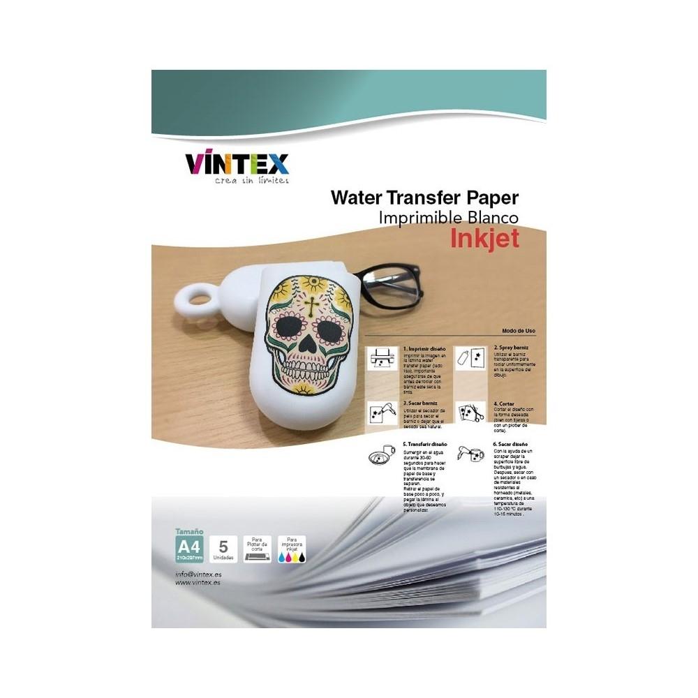 PACK 5 HOJAS WATER TRANSFER INKJET