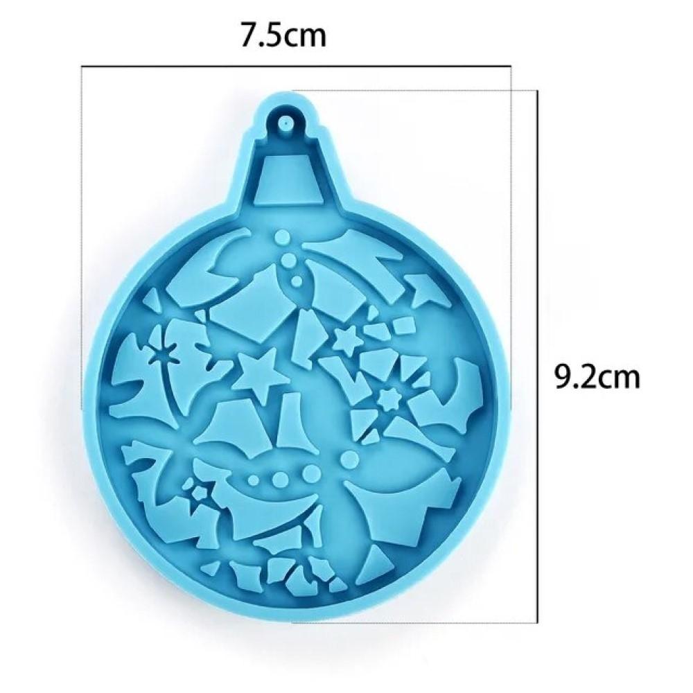 MOLDE SILICONA RESINA BOLA DE NAVIDAD 09