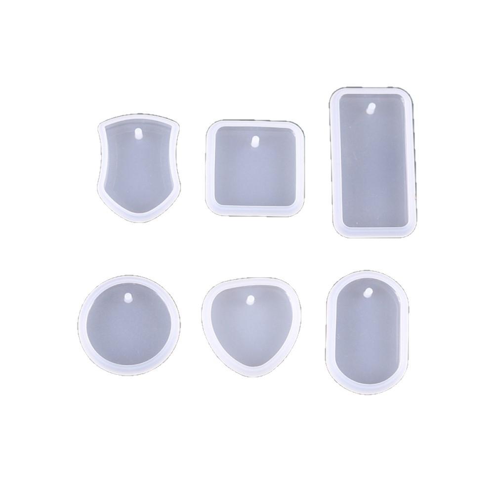 MOLDE SILICONA RESINA SET 6 FORMAS GEOMETRICAS