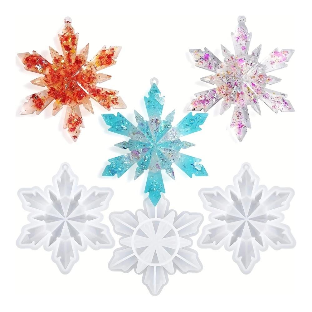 MOLDE SILICONA RESINA KIT COPOS DE NIEVE