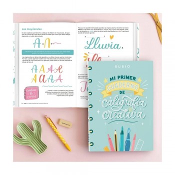 LIBRO MI PRIMER LIBRO DE CALIGRAFIA CREATIVA LETTERING RUBIO