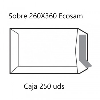 SOBRE BOLSA 260X360 ECOSAM BLANCO