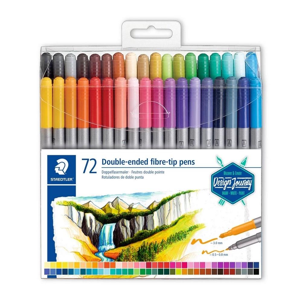 ESTUCHE ROTULADORES DOBLE PUNTA 72 COLORES STAEDTLER
