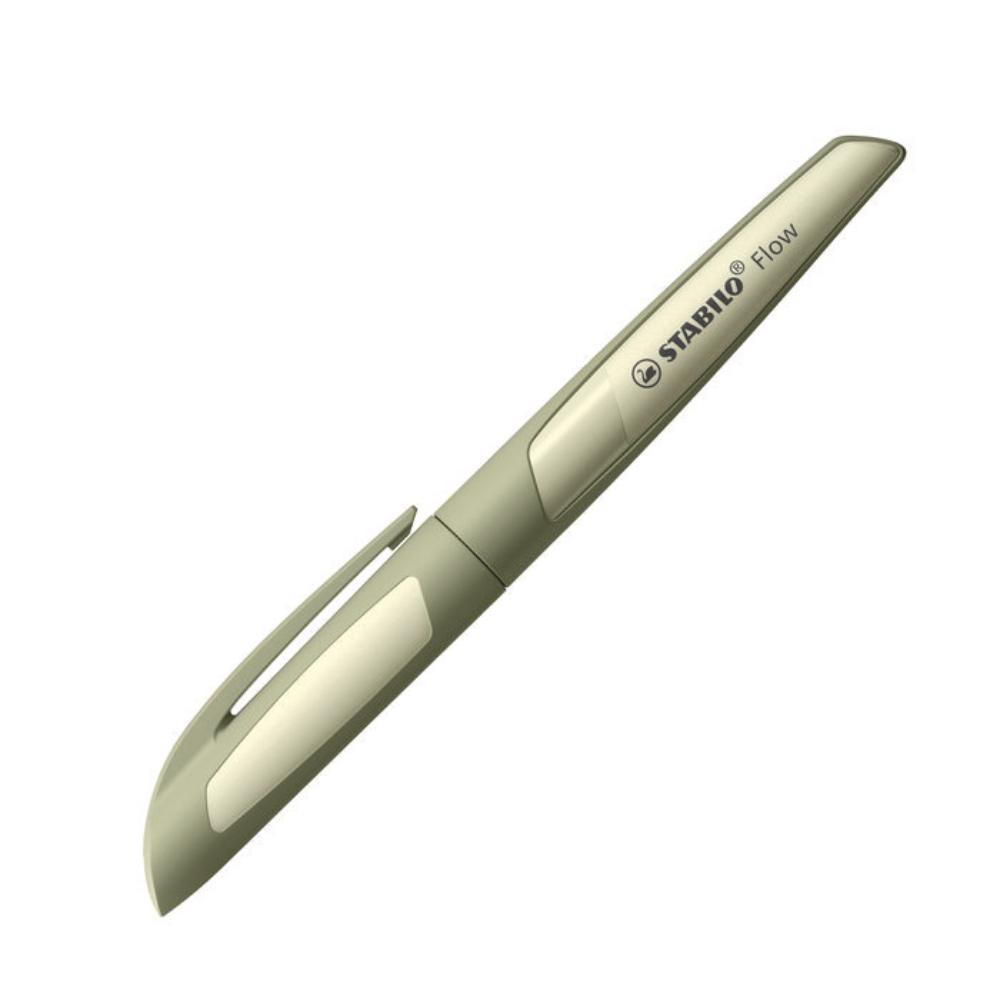 PLUMA STABILO FLOW VERDE CAQUI PUNTA M