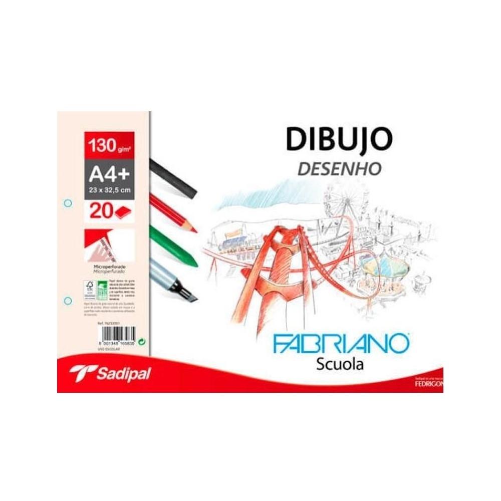 BLOCK DIBUJO RECUADRADO A4+ 20H FABRIANO